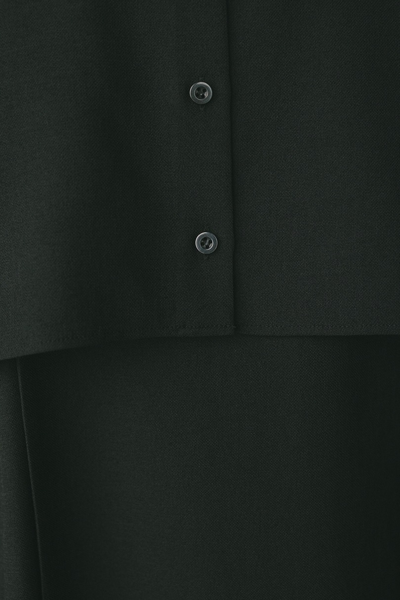 2ピースシャツレイヤードワンピース 詳細画像 BLK 17