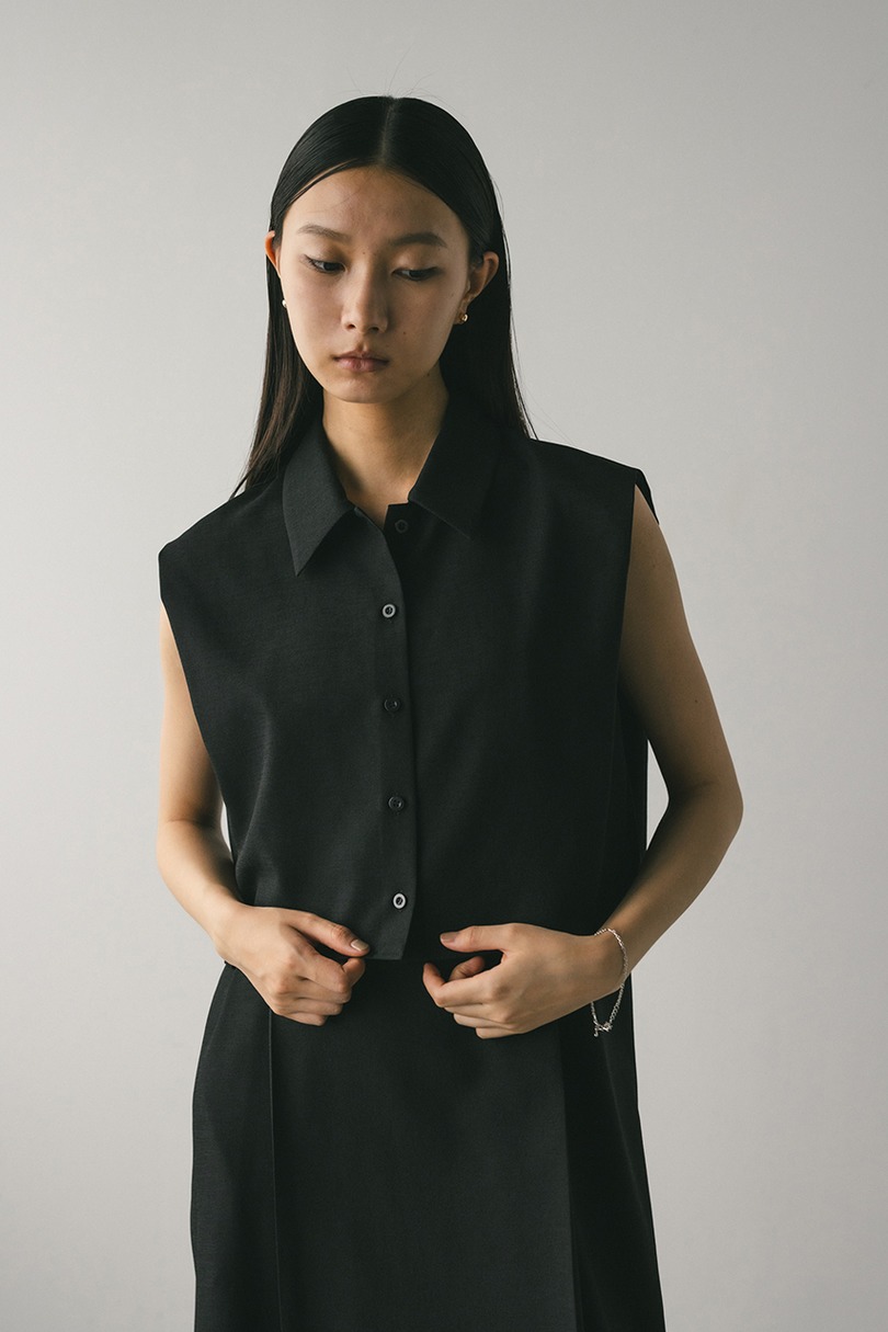 2ピースシャツレイヤードワンピース 詳細画像 BLK 8