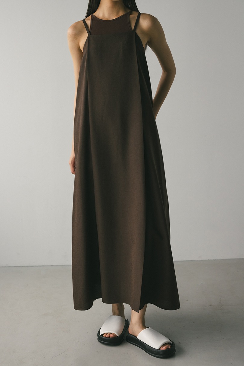 2ピースシャツレイヤードワンピース 詳細画像 BRN 12