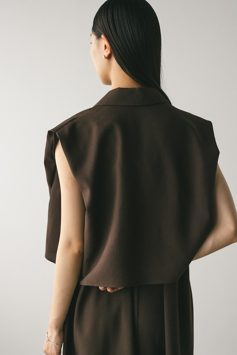 2ピースシャツレイヤードワンピース 詳細画像 BRN 14