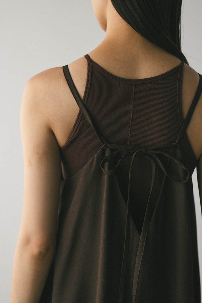 2ピースシャツレイヤードワンピース 詳細画像 BRN 15