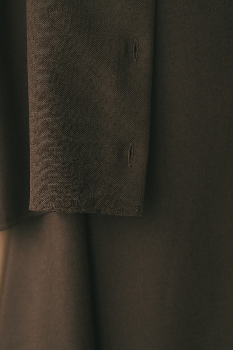 2ピースシャツレイヤードワンピース 詳細画像 BRN 17