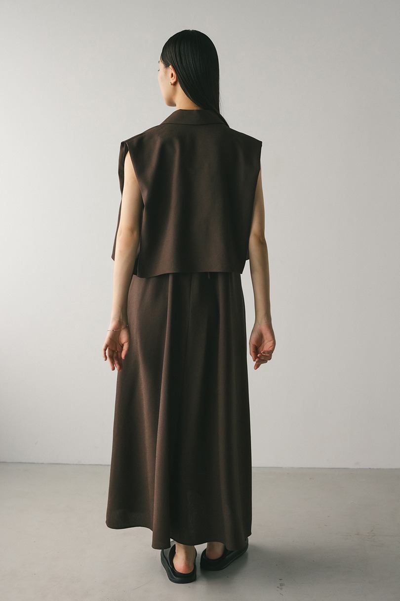 2ピースシャツレイヤードワンピース 詳細画像 BRN 6