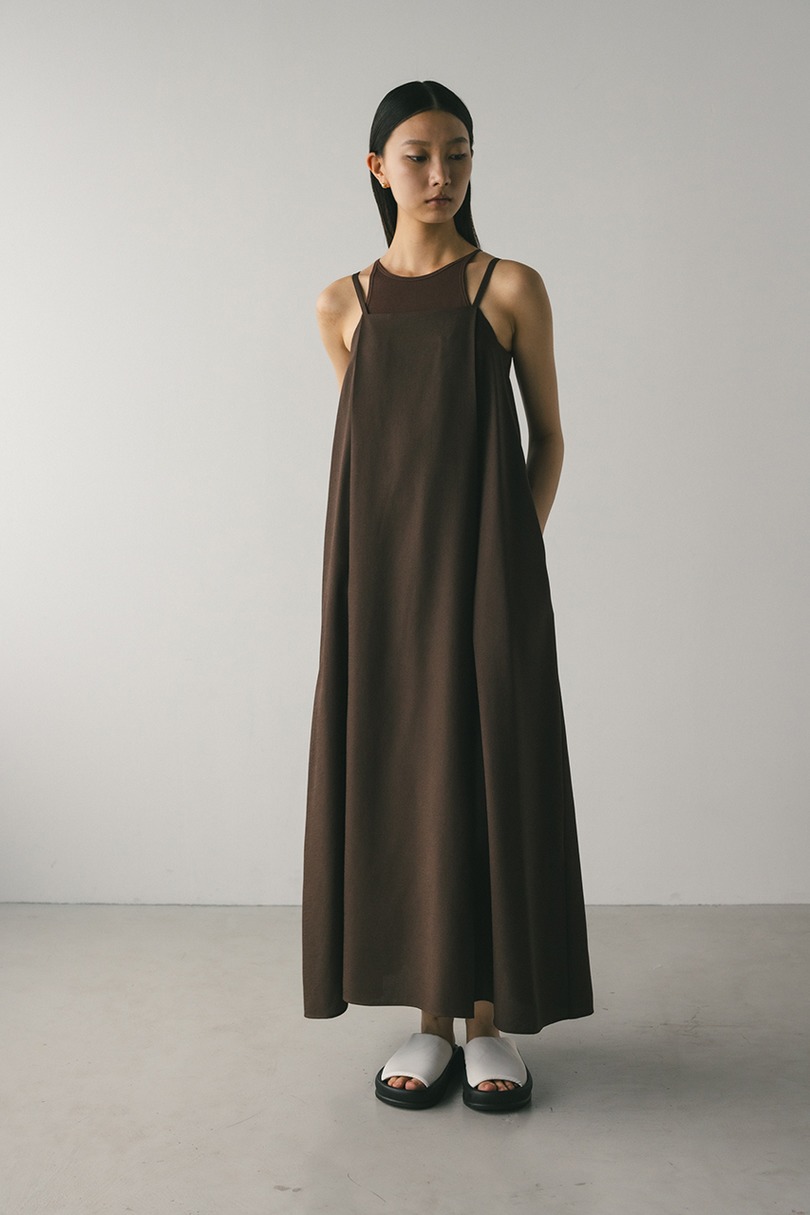 2ピースシャツレイヤードワンピース 詳細画像 BRN 7