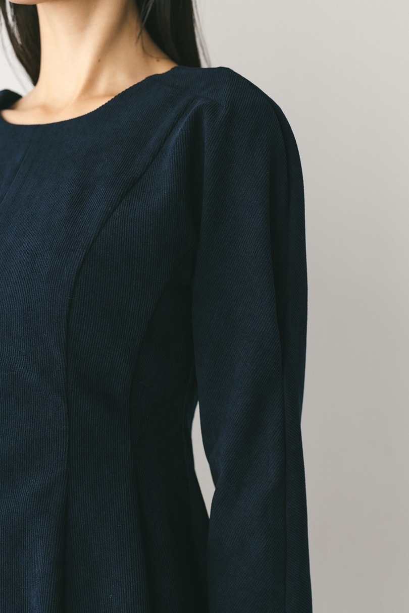 コーデュロイフォルムミニワンピース 詳細画像 NVY 8