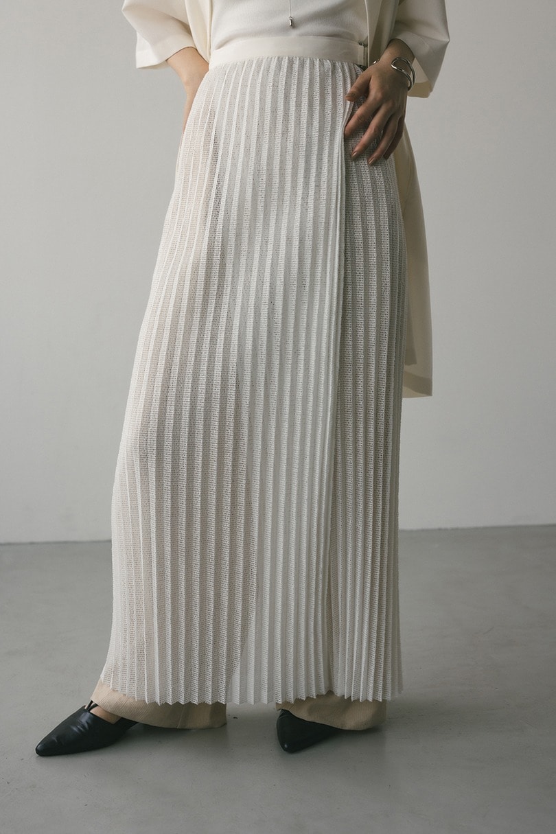 プリーツラップセットシャツワンピース 詳細画像 WHT 13