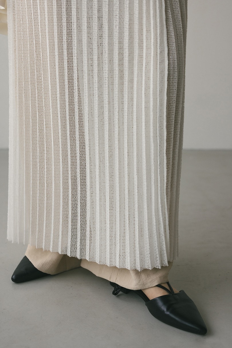 プリーツラップセットシャツワンピース 詳細画像 WHT 15