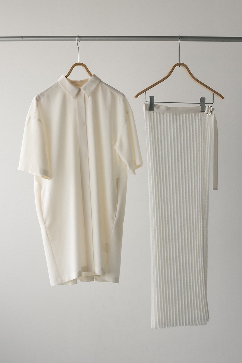 プリーツラップセットシャツワンピース 詳細画像 WHT 17