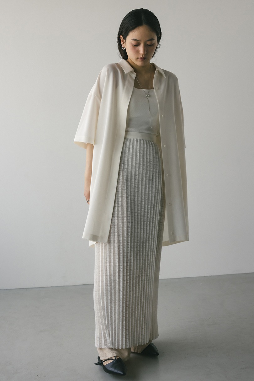 プリーツラップセットシャツワンピース 詳細画像 WHT 3