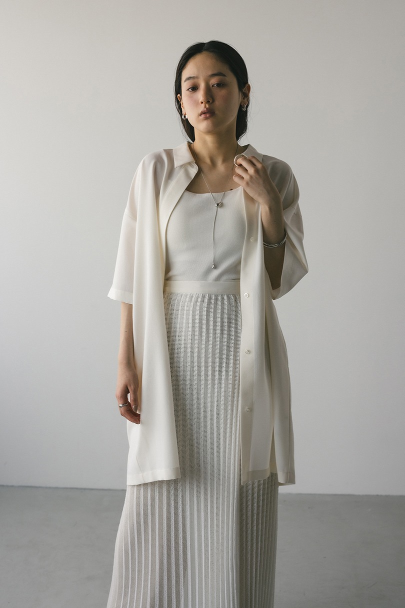 プリーツラップセットシャツワンピース 詳細画像 WHT 6