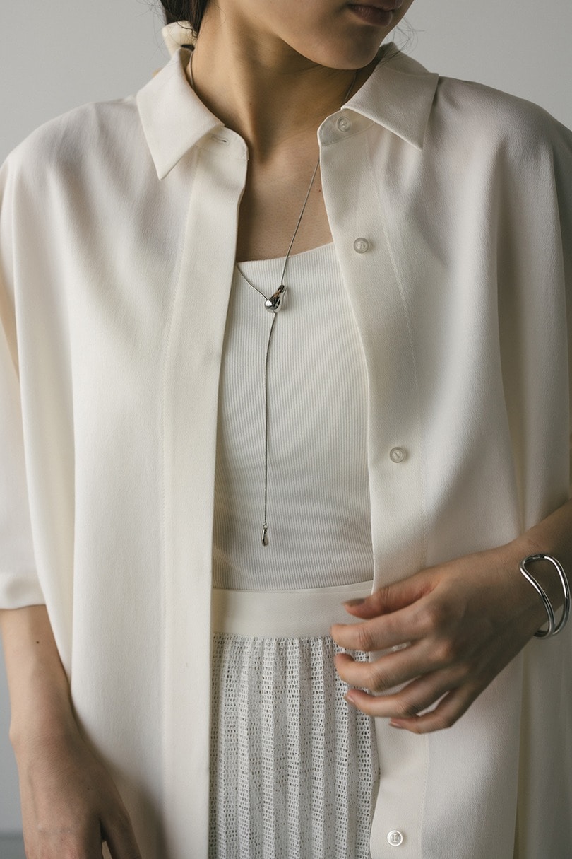 プリーツラップセットシャツワンピース 詳細画像 WHT 9