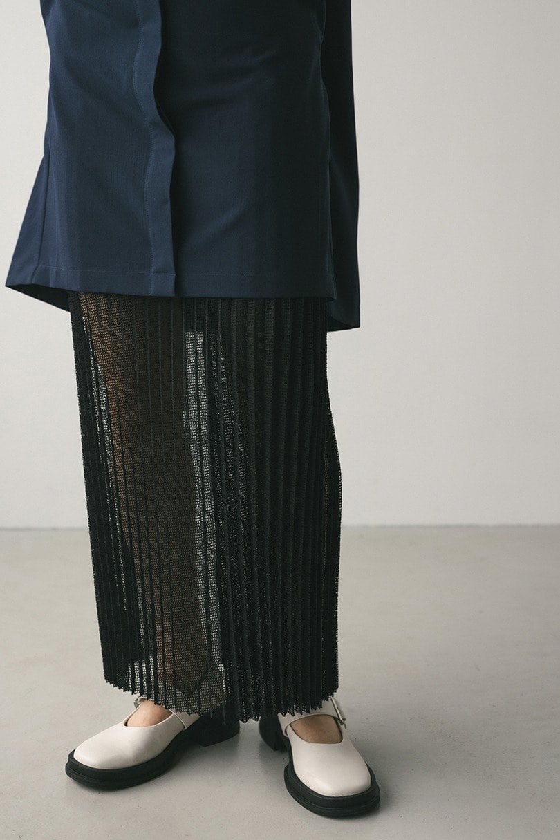 プリーツラップセットシャツワンピース 詳細画像 NVY 15