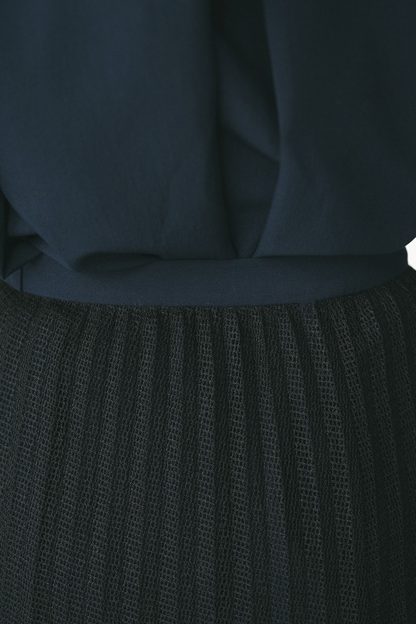 プリーツラップセットシャツワンピース 詳細画像 NVY 17