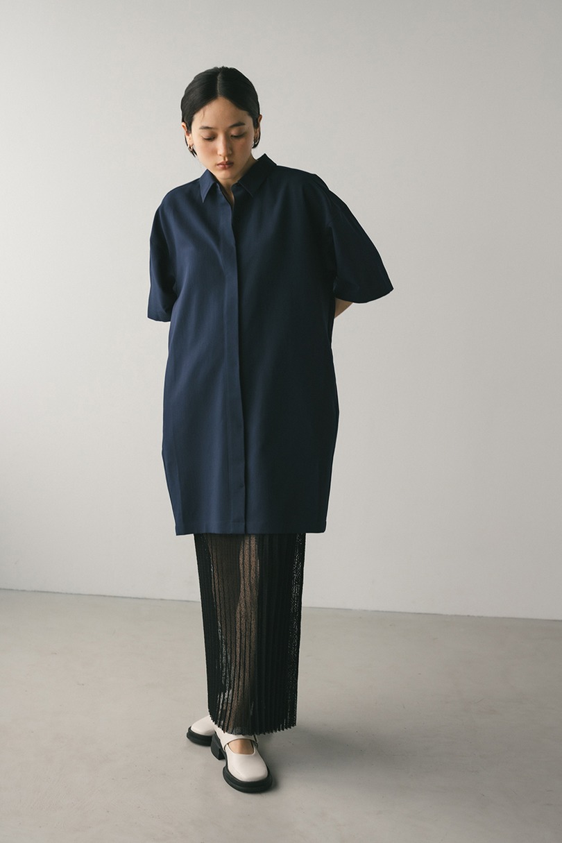 プリーツラップセットシャツワンピース 詳細画像 NVY 2