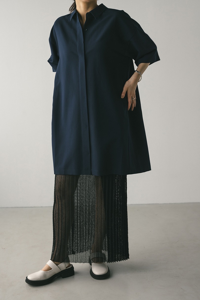 プリーツラップセットシャツワンピース 詳細画像 NVY 8