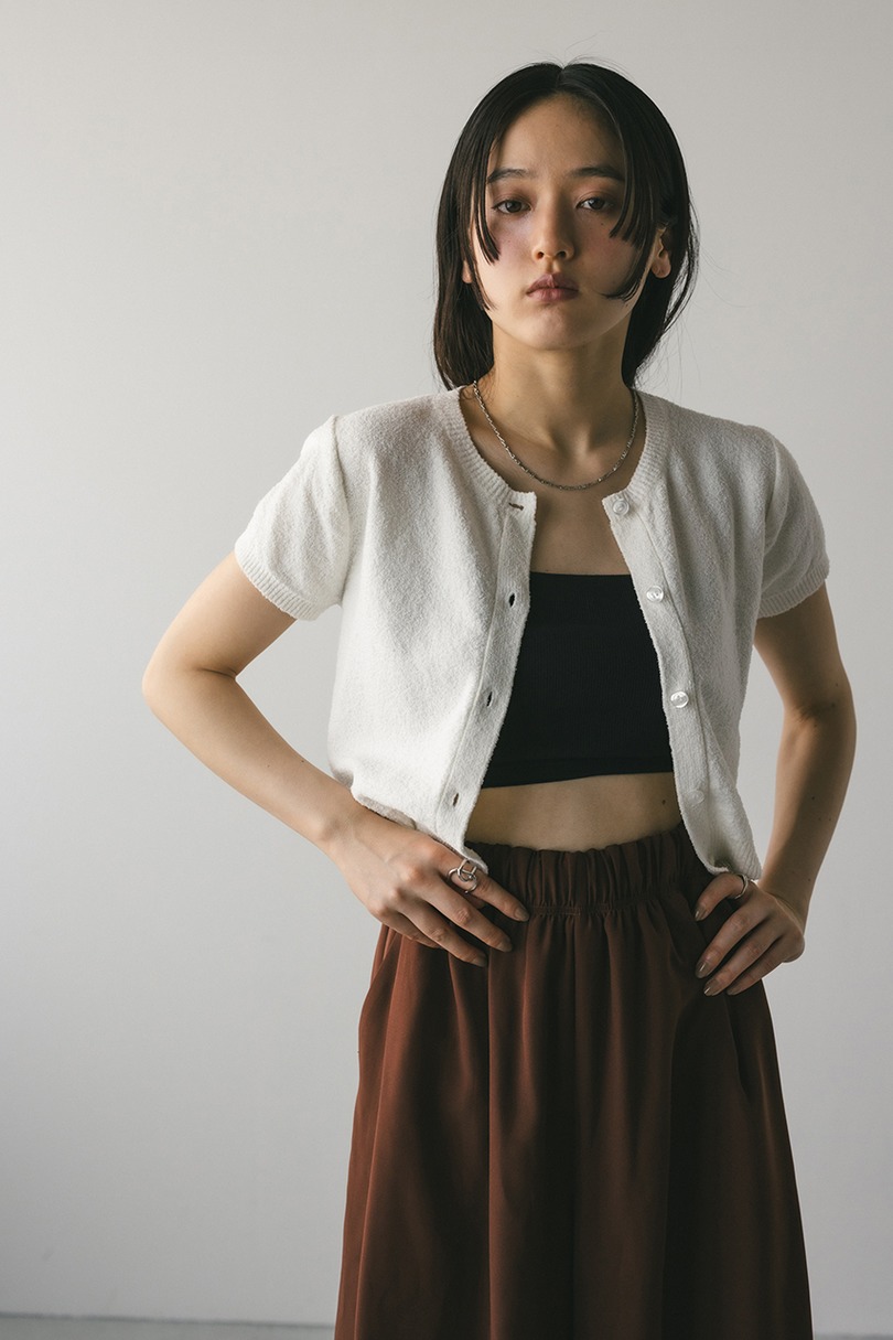 2WAYパイルニットコンパクトトップ