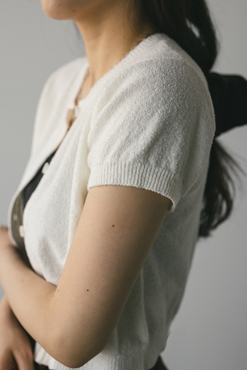 2WAYパイルニットコンパクトトップ 詳細画像 WHT 10