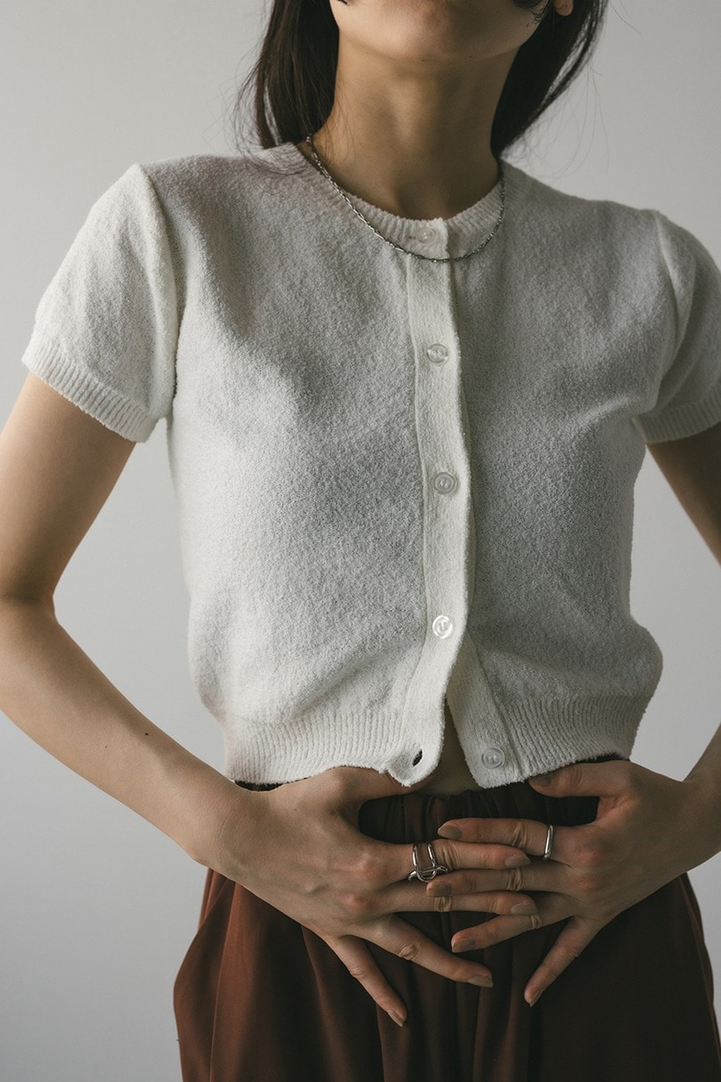 2WAYパイルニットコンパクトトップ 詳細画像 WHT 7