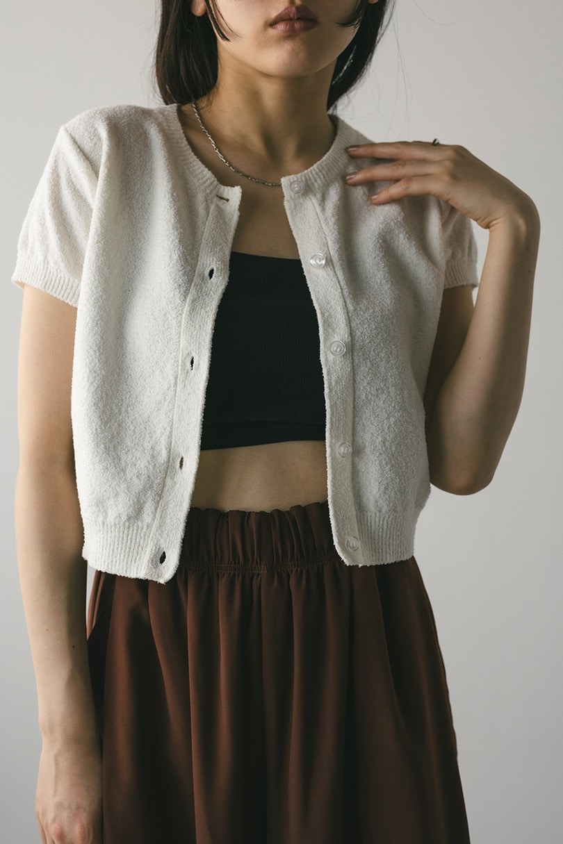 2WAYパイルニットコンパクトトップ 詳細画像 WHT 8