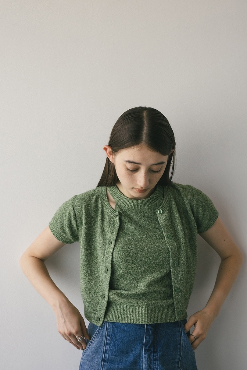 2WAYパイルニットコンパクトトップ