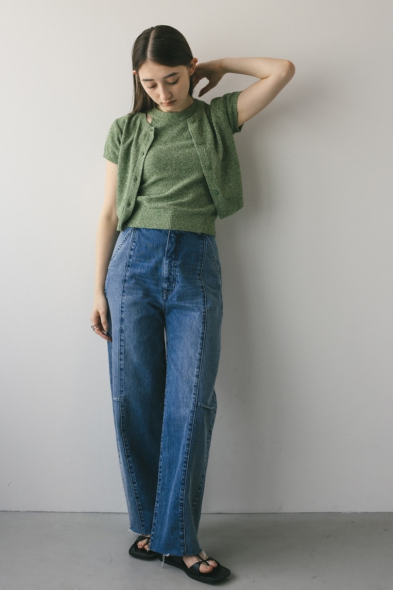 2WAYパイルニットコンパクトトップ 詳細画像 GRN 2