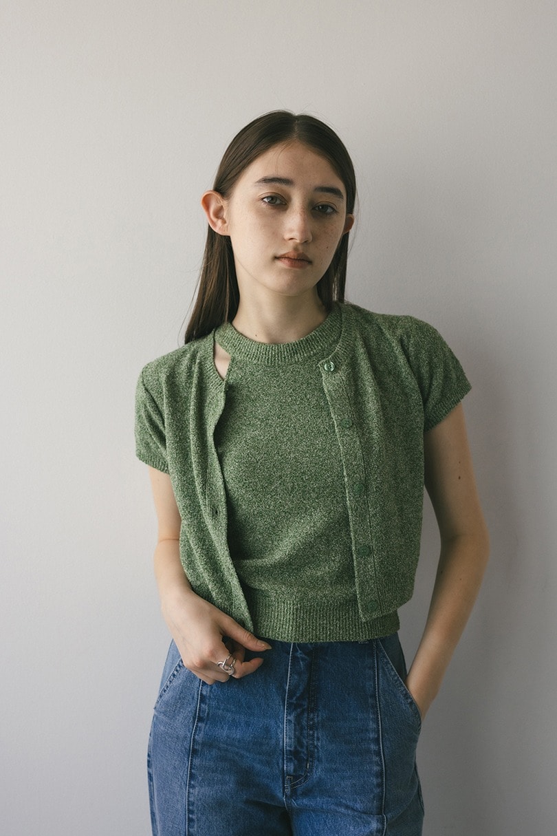 2WAYパイルニットコンパクトトップ 詳細画像 GRN 3