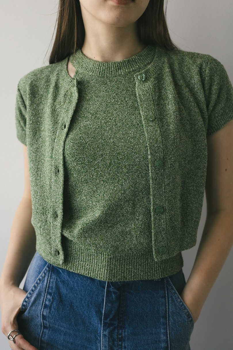 2WAYパイルニットコンパクトトップ 詳細画像 GRN 5