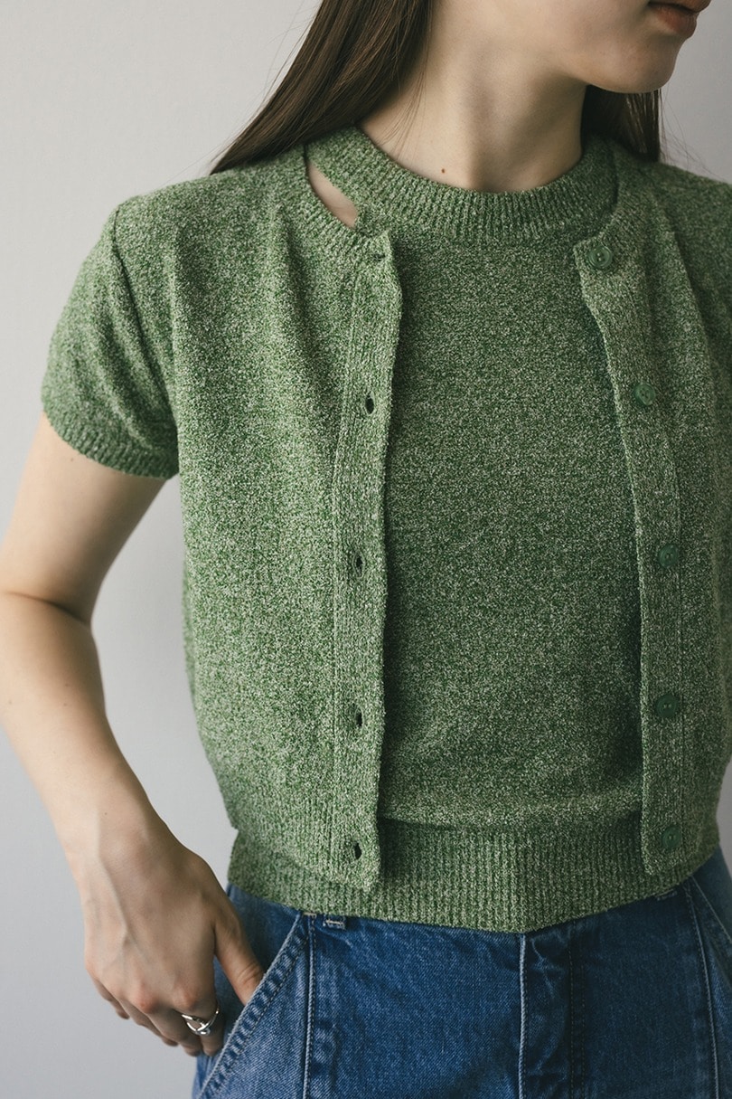 2WAYパイルニットコンパクトトップ 詳細画像 GRN 6