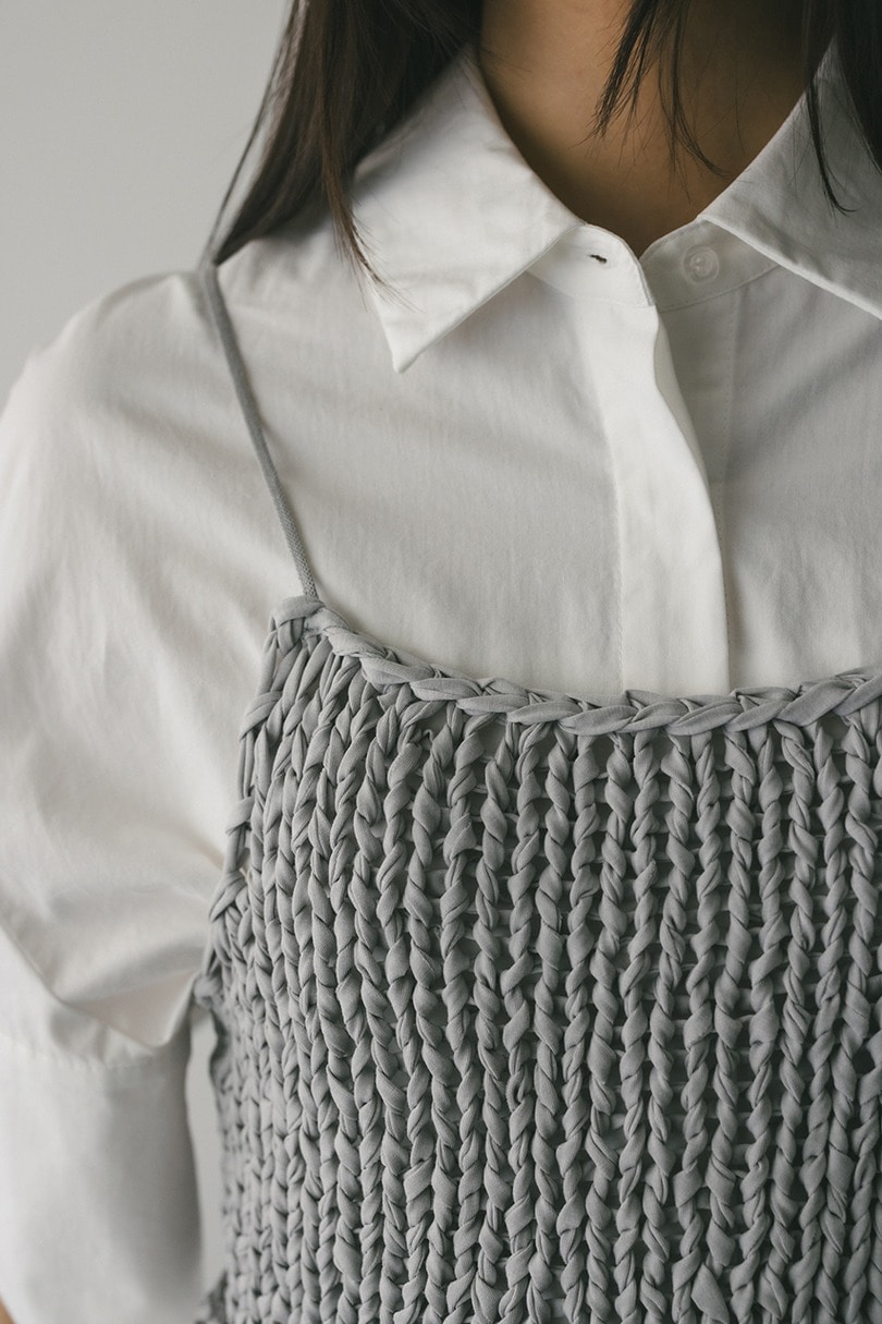 ハンドメイドニットビスチェ 詳細画像 SAX 8