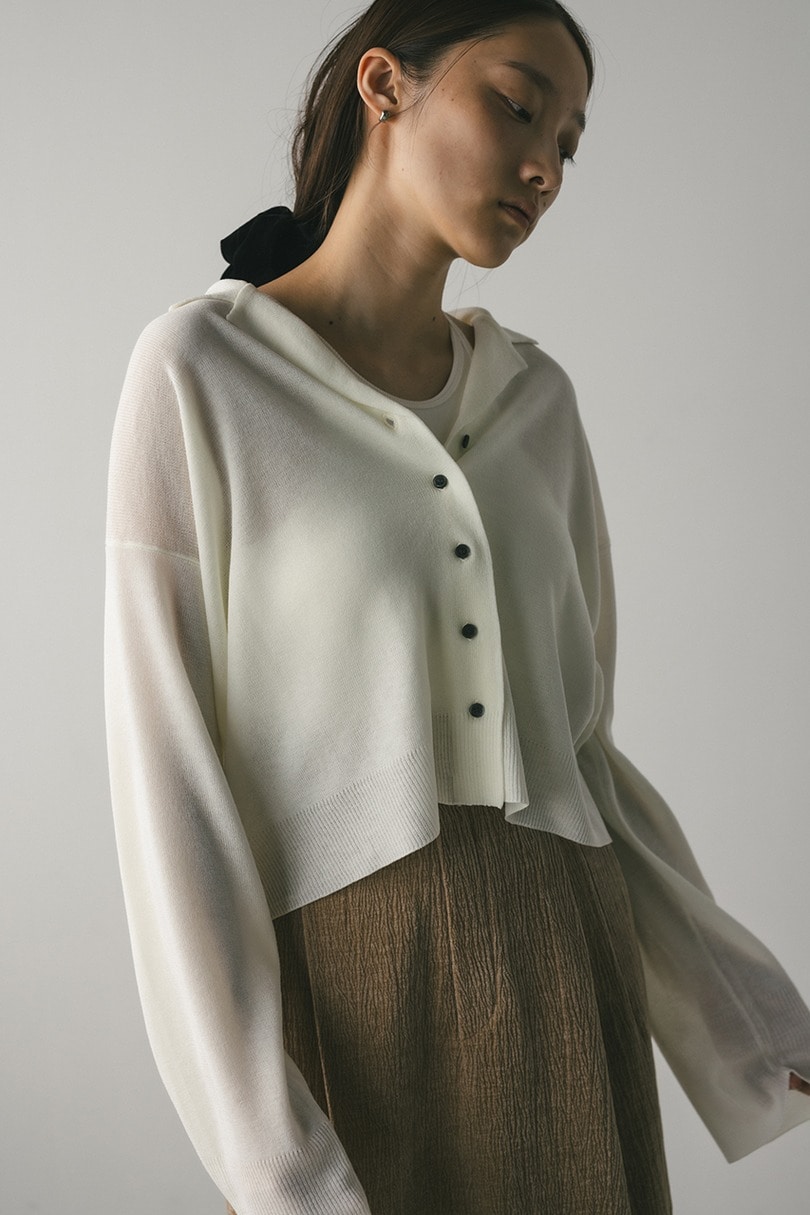 テーラーカラーニットカーデ