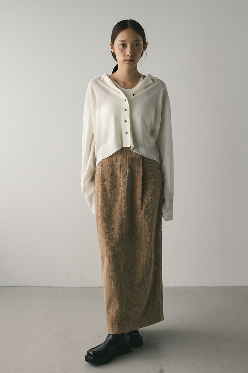 テーラーカラーニットカーデ 詳細画像 WHT 2