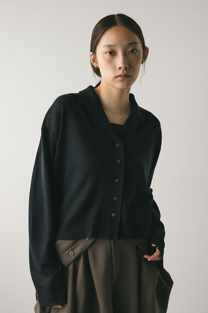 テーラーカラーニットカーデ 詳細画像 BLK 4