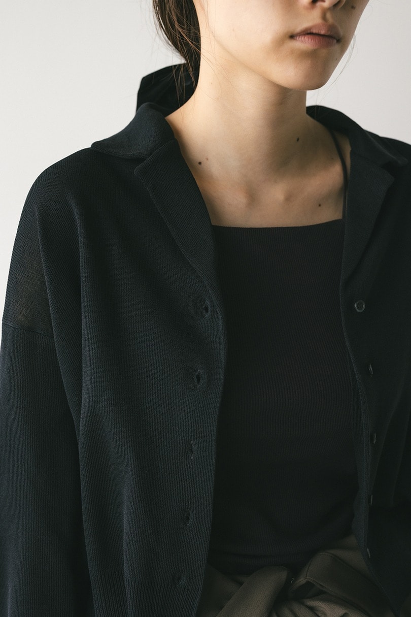 テーラーカラーニットカーデ 詳細画像 BLK 5