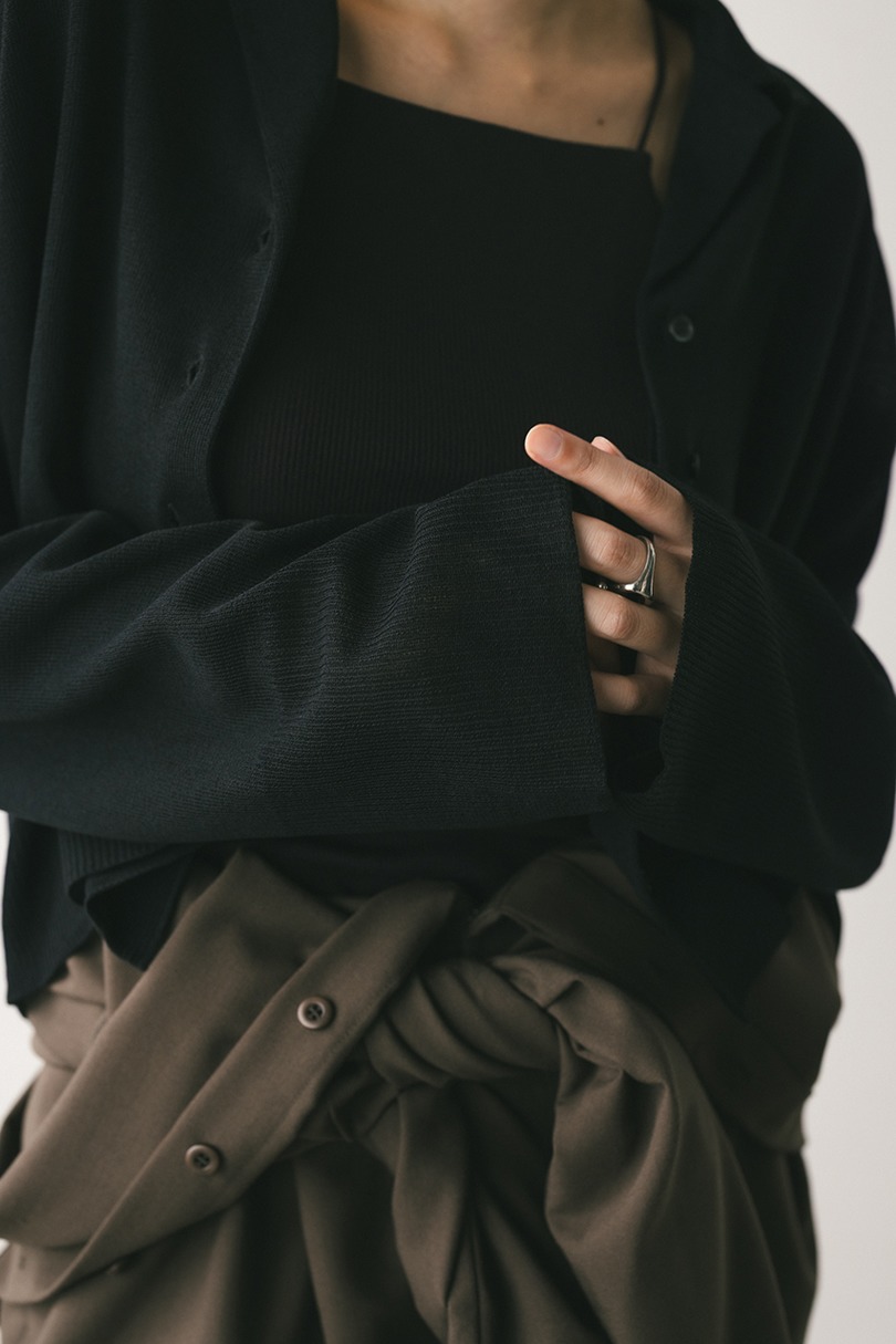 テーラーカラーニットカーデ 詳細画像 BLK 7