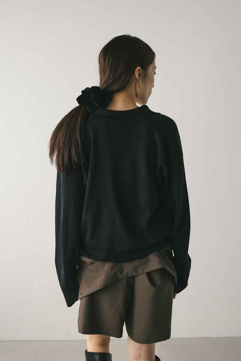 テーラーカラーニットカーデ 詳細画像 BLK 8