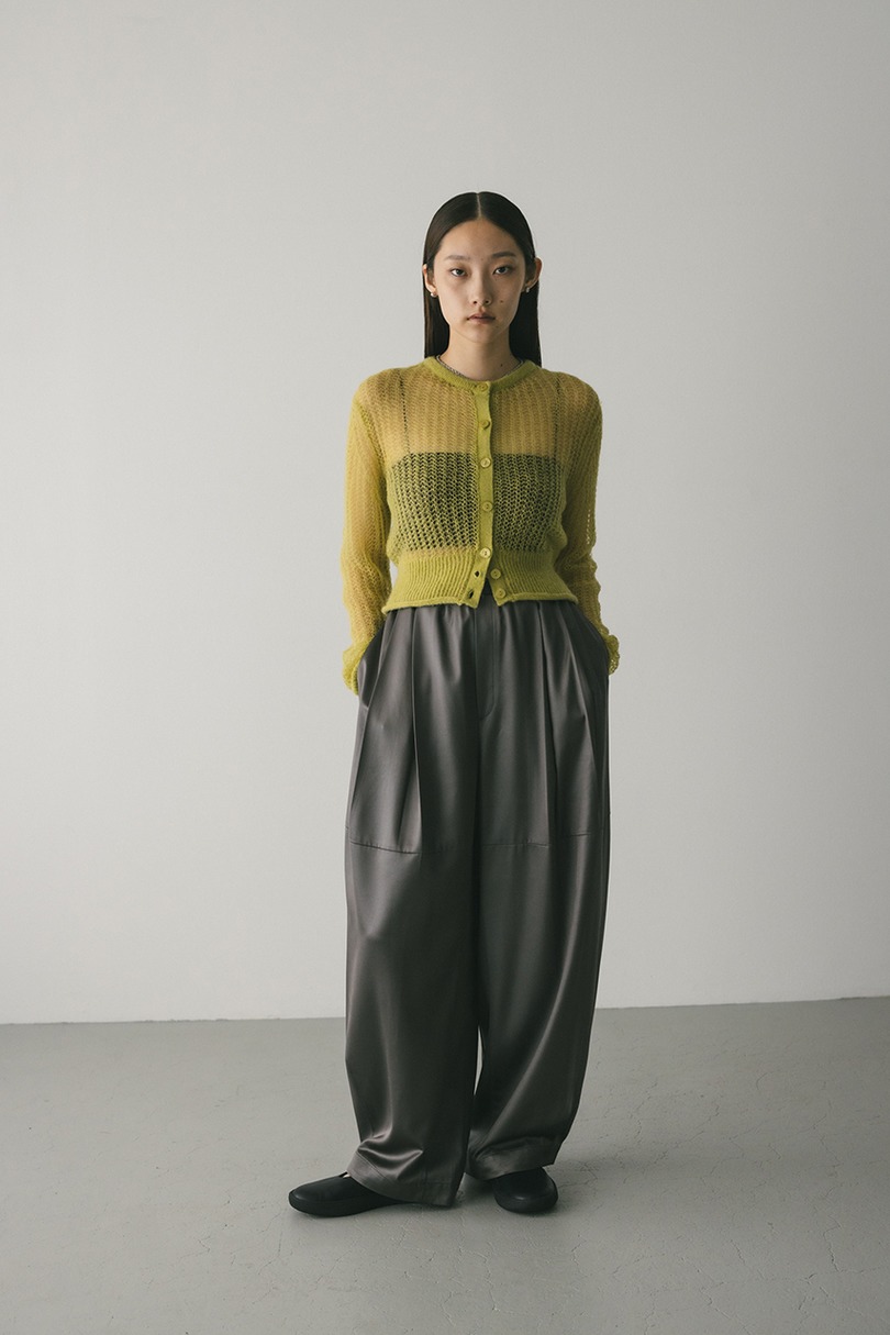 レイヤースリーブモヘアミックスニットカーデ 詳細画像 GRN 2