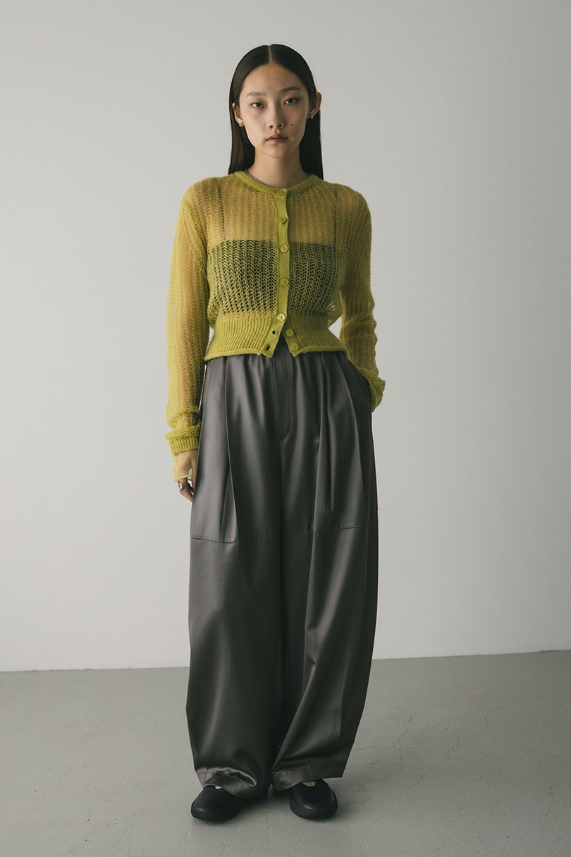 レイヤースリーブモヘアミックスニットカーデ 詳細画像 GRN 4