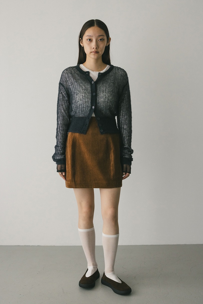 レイヤースリーブモヘアミックスニットカーデ 詳細画像 C.GRY 2