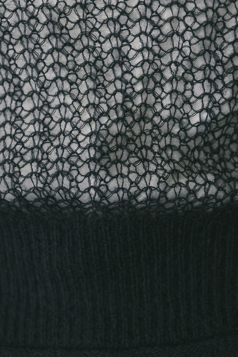 レイヤースリーブモヘアミックスニットカーデ 詳細画像 C.GRY 9