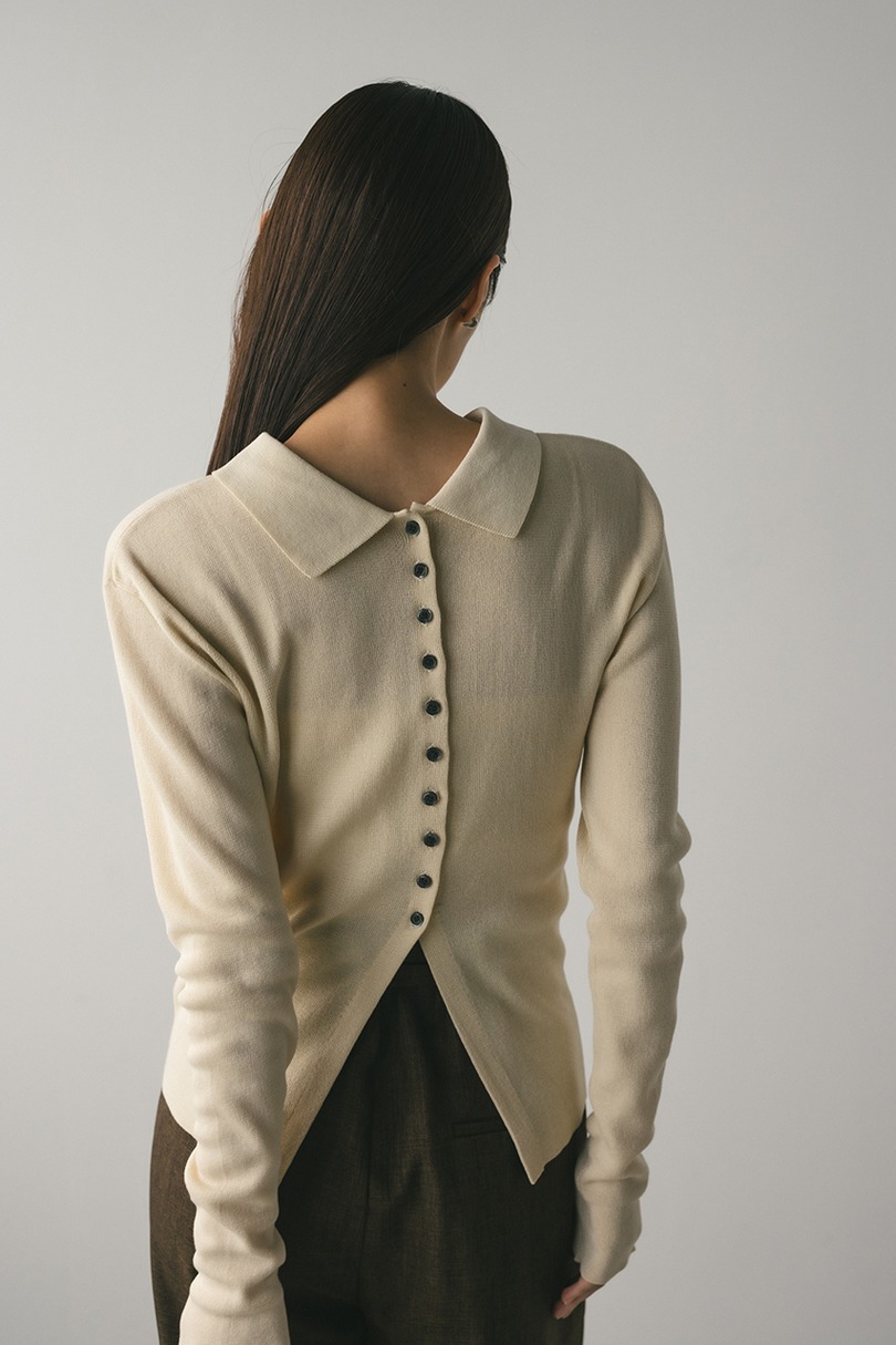 2WAYカラーニットポロ 詳細画像 IVOY 5