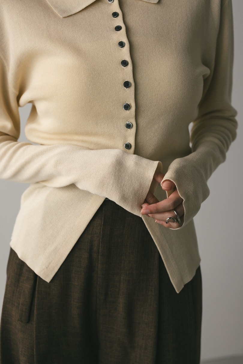 2WAYカラーニットポロ 詳細画像 IVOY 8