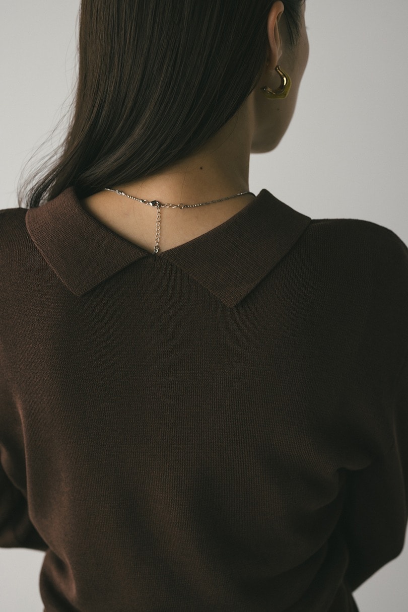 2WAYカラーニットポロ 詳細画像 BRN 13