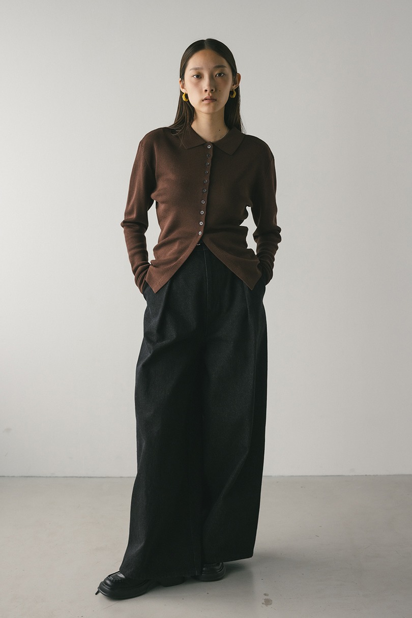 2WAYカラーニットポロ 詳細画像 BRN 3