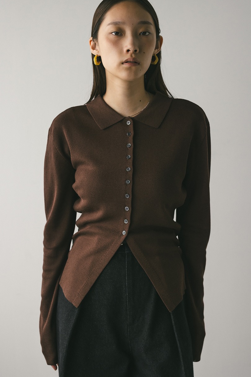 2WAYカラーニットポロ 詳細画像 BRN 4