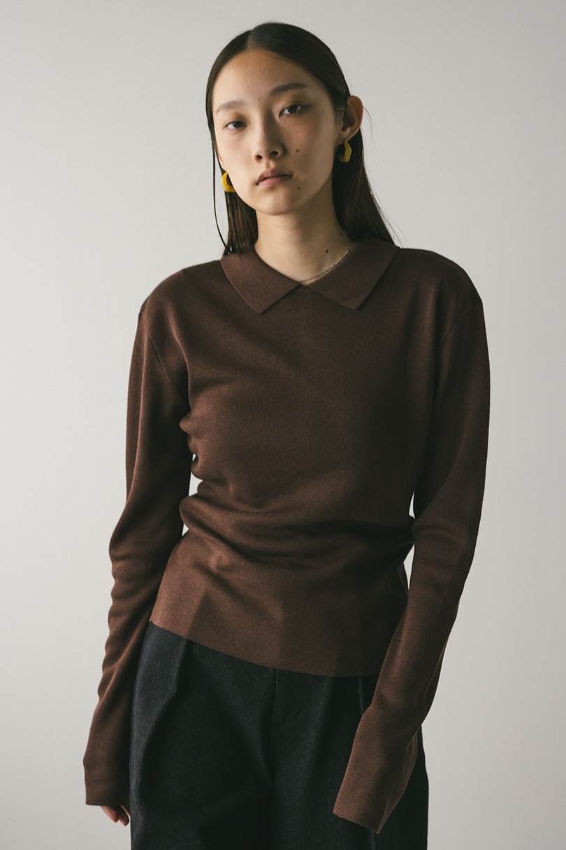 2WAYカラーニットポロ 詳細画像 BRN 7