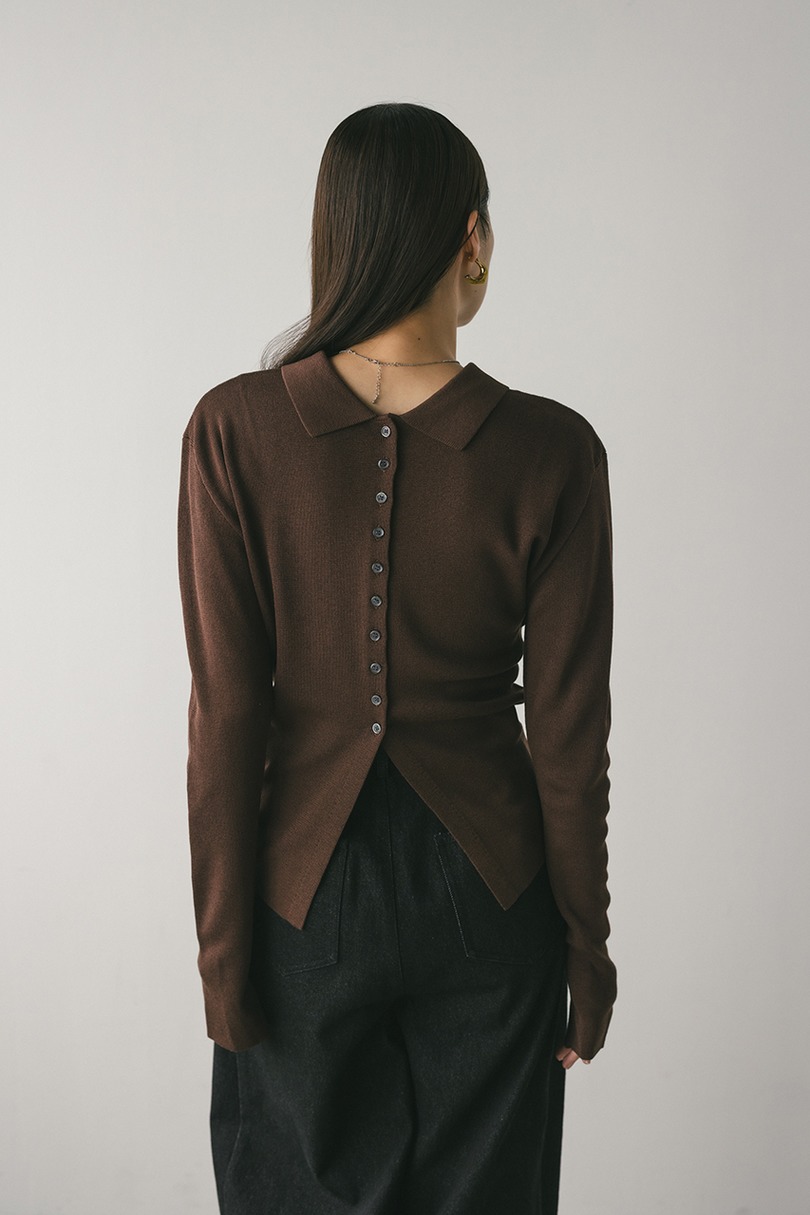 2WAYカラーニットポロ 詳細画像 BRN 8