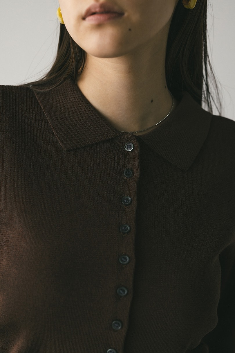 2WAYカラーニットポロ 詳細画像 BRN 9