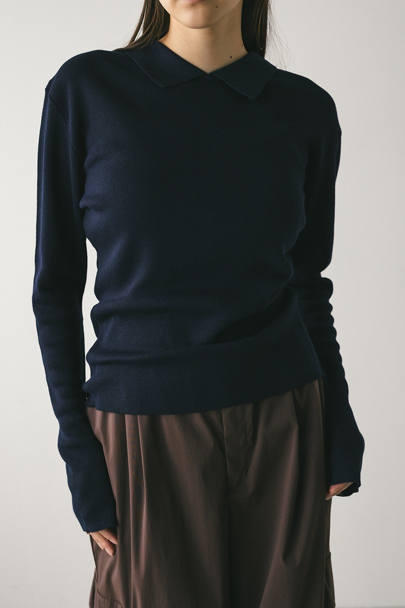 2WAYカラーニットポロ 詳細画像 NVY 3