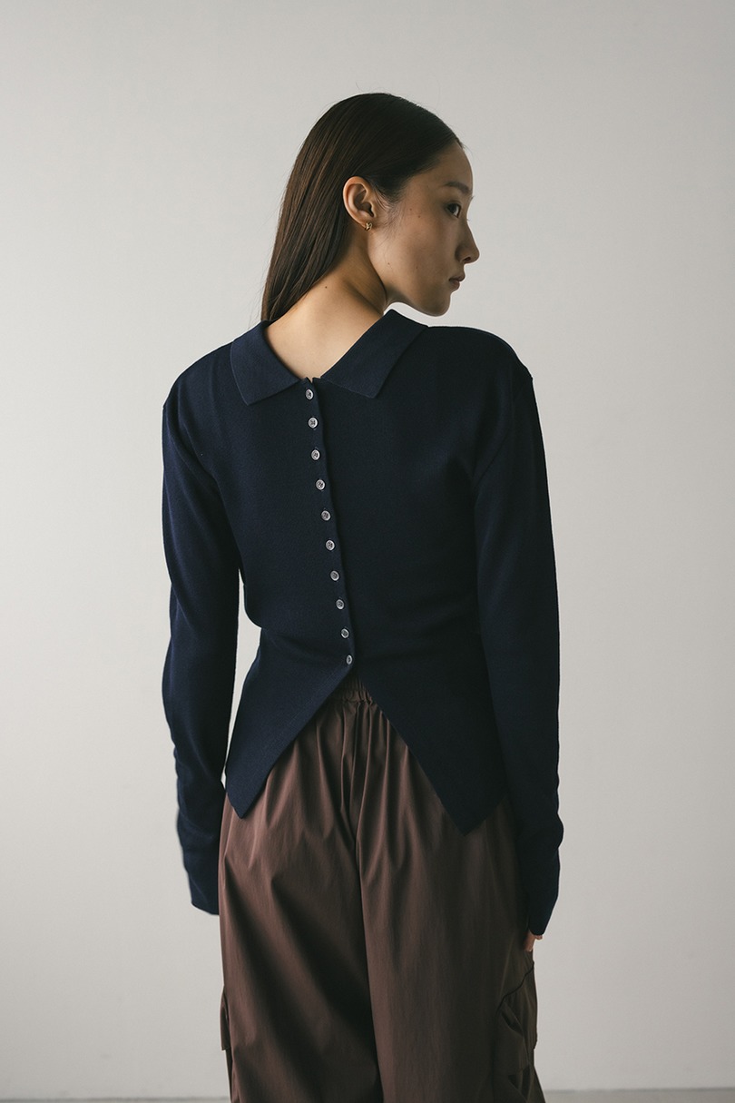 2WAYカラーニットポロ 詳細画像 NVY 4