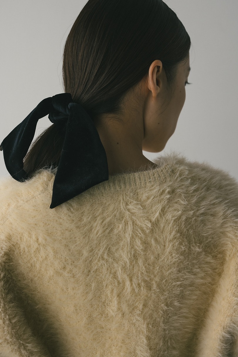 ダブルクロスシャギーニットカーデ 詳細画像 IVOY 10